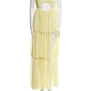 For Love And Lemons Yellow Juni Maxi Dress